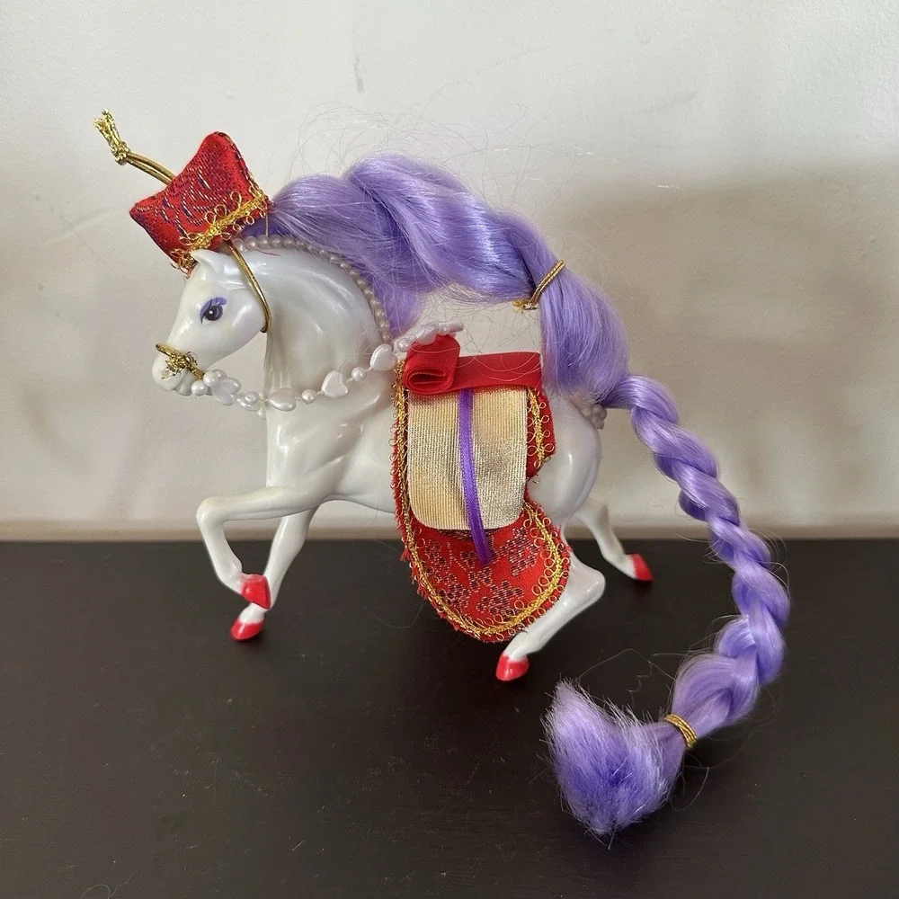 Enchanted Kingdom Horses Mikado 1987 MARCHON Pony White Purple Hair
